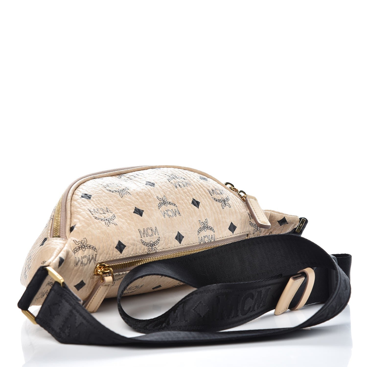 MCM Visetos Stark Belt Bag Beige 3 of 8
