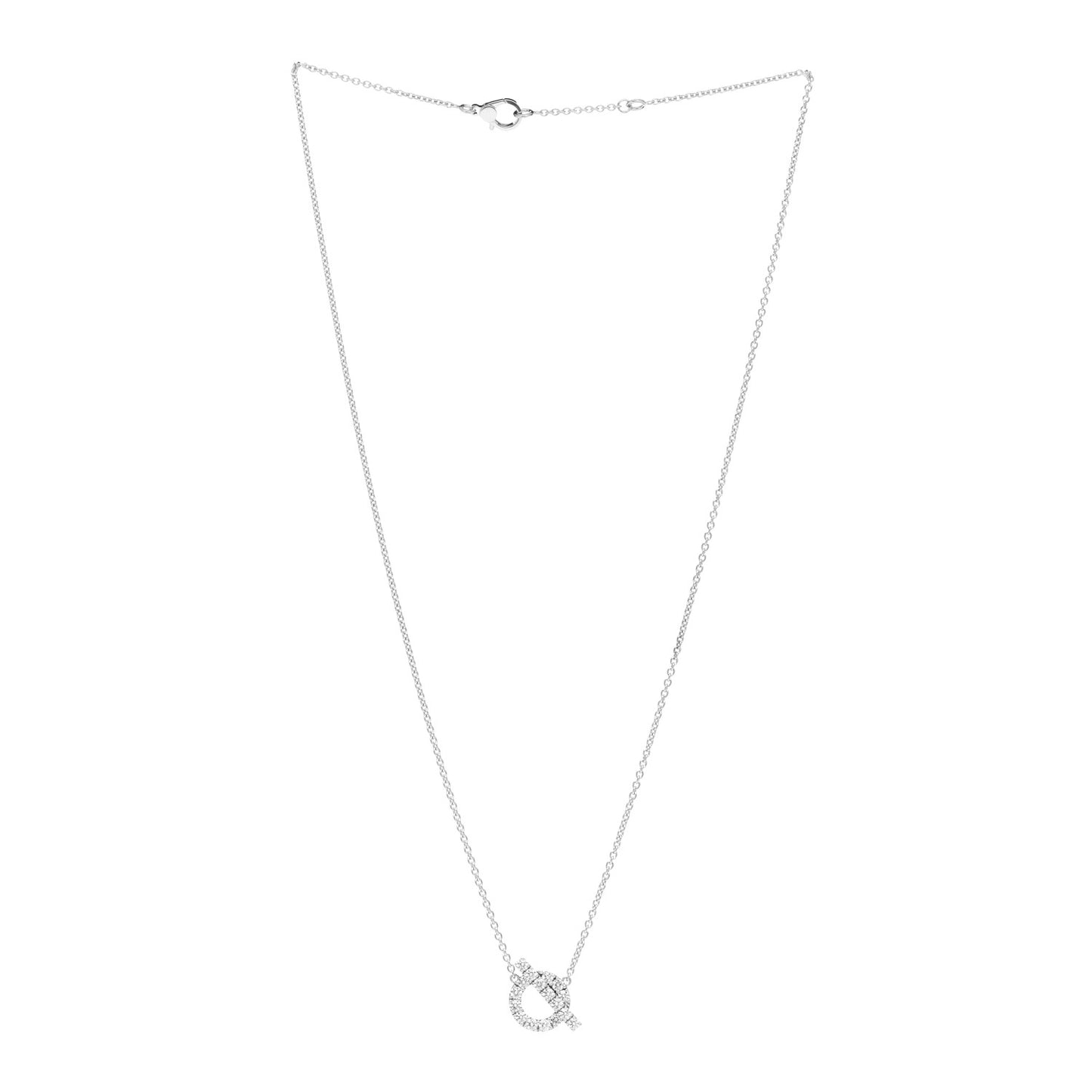 18K White Gold Diamond Finesse Pendant Necklace
