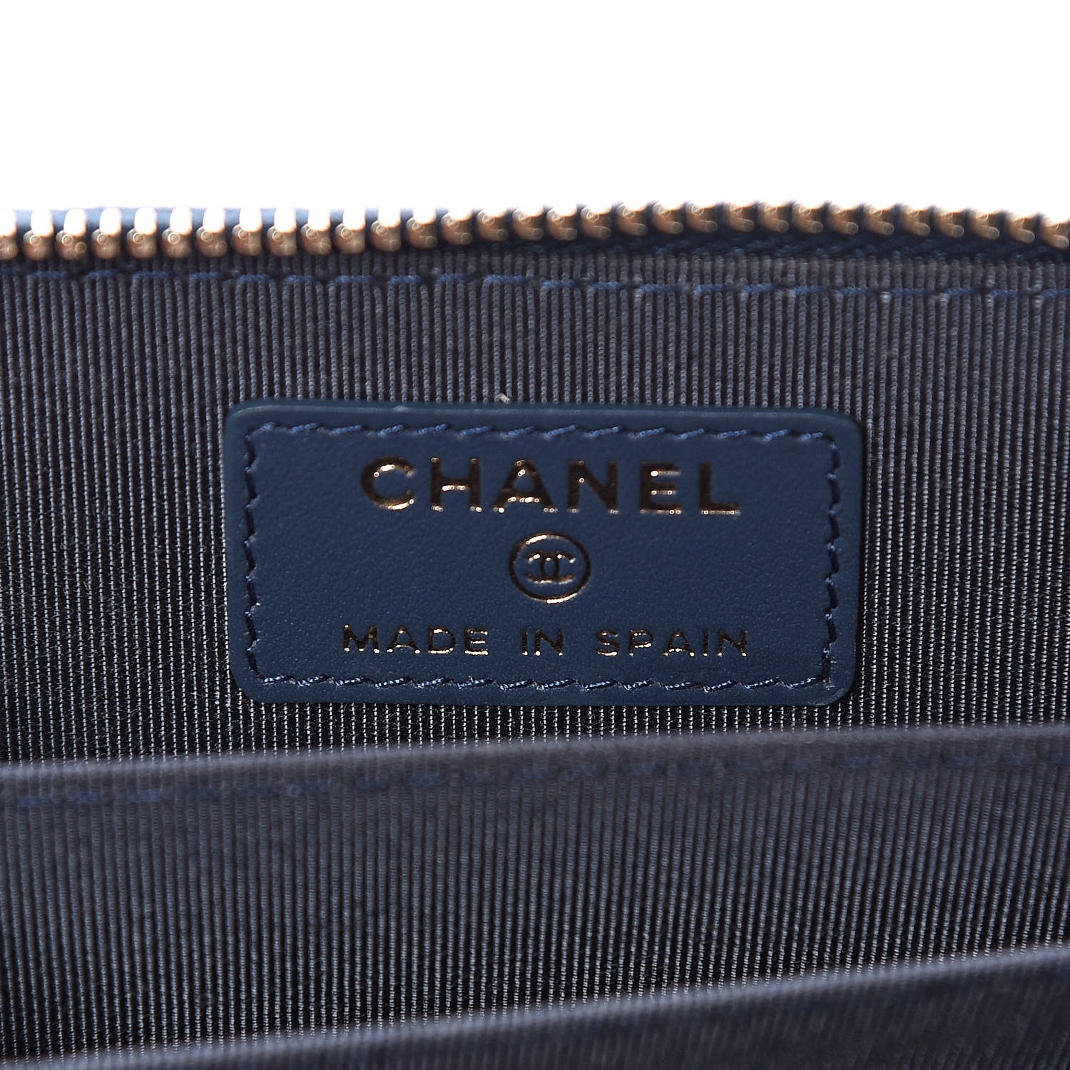 Chanel Iridescent Caviar Quilted Zip Coin Purse Dark Blue 6 of 7