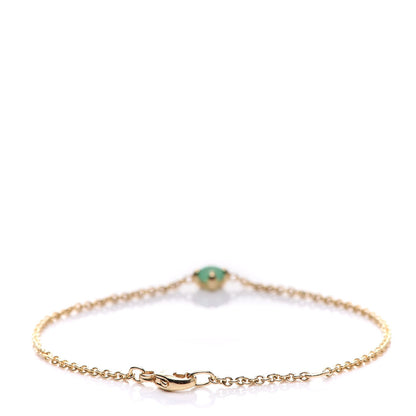 David Yurman 18K Yellow Gold 4mm Chrysoprase Chatelaine Bracelet 3 of 7