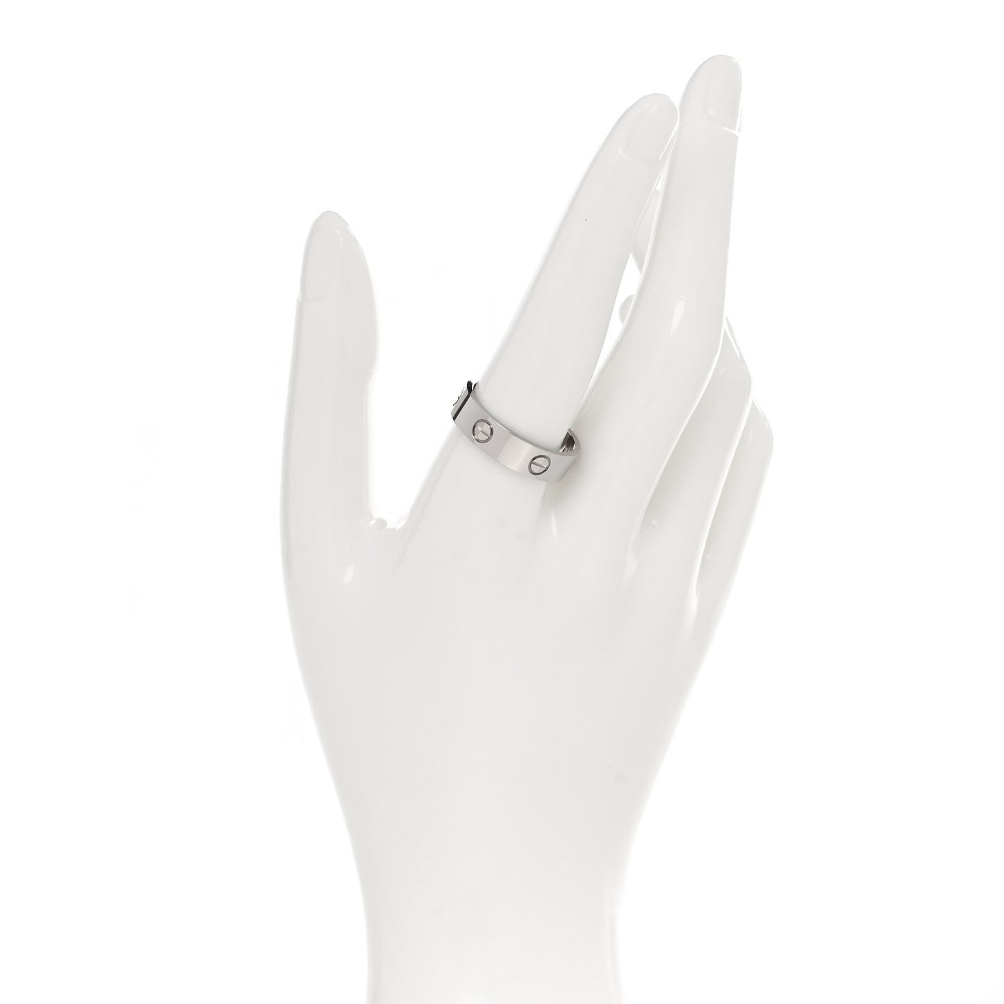 18K White Gold 5.5mm LOVE Ring 61 9.75