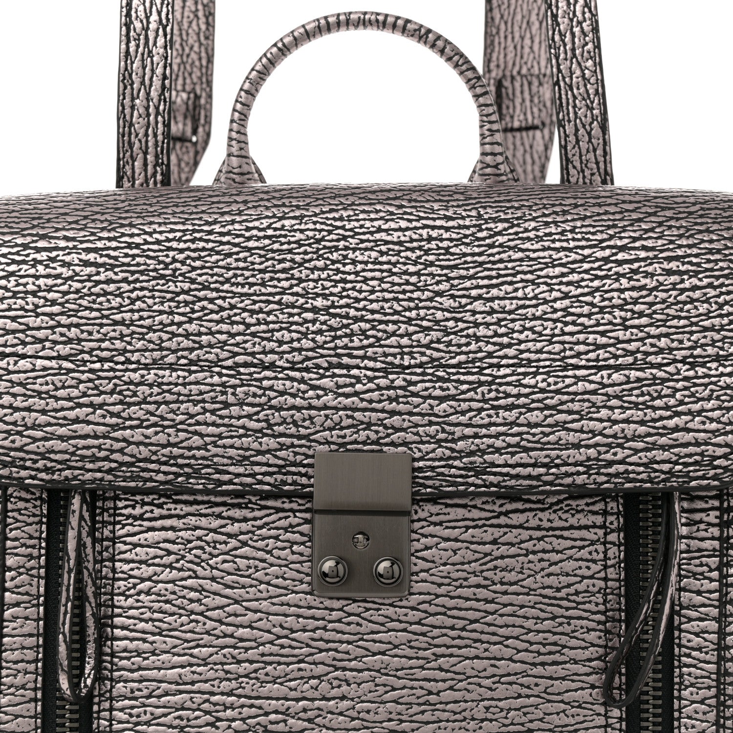 3.1 Phillip Lim Metallic Textured Calfskin Pashli Backpack Black Mauve 7 of 10