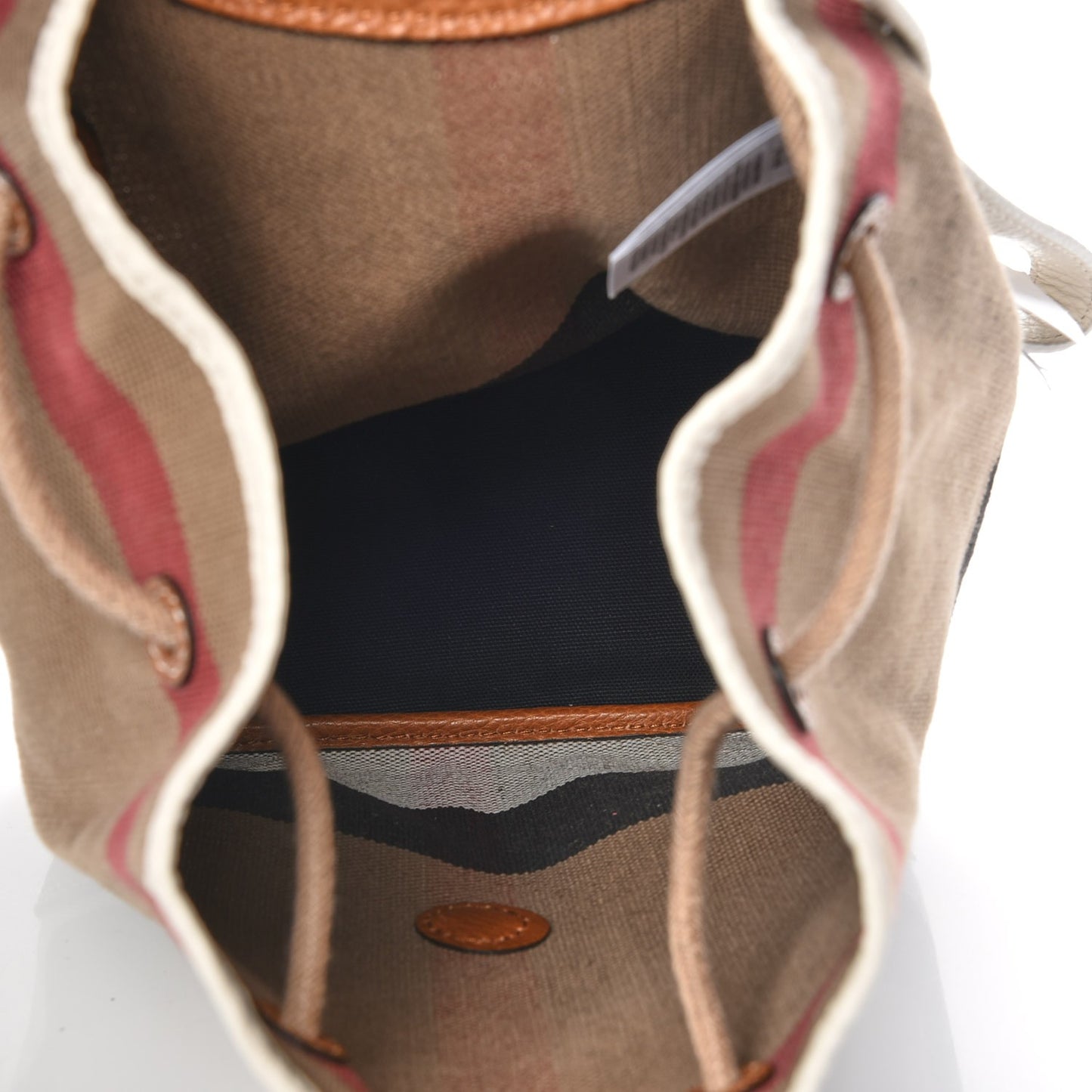 Canvas Mega Check Mini Backpack White
