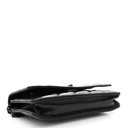 Chanel Patent Calfskin Quilted Reissue Wallet On Chain WOC Black 4 of 15