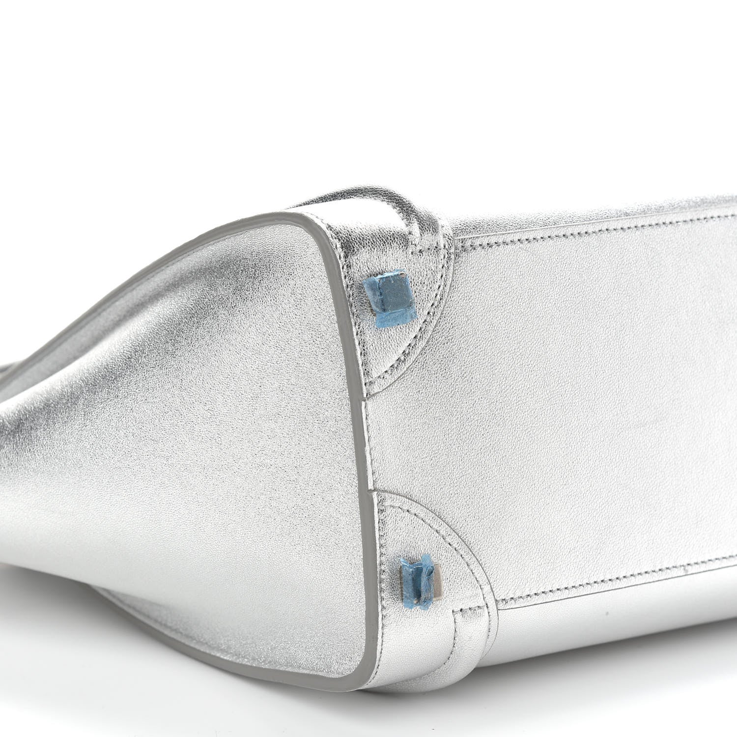 Celine Laminated Lambskin Micro Luggage Silver 8 of 12