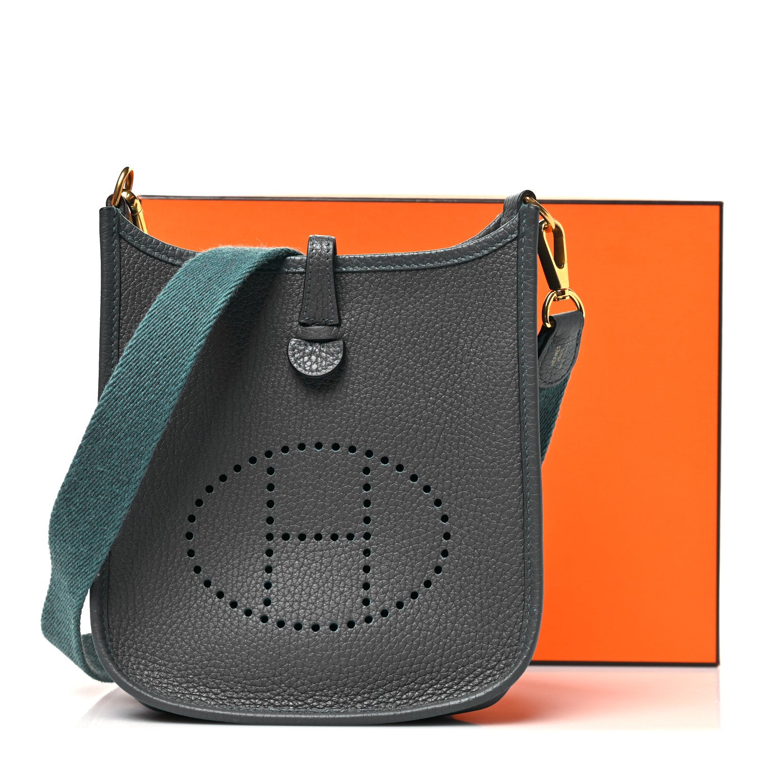 Hermes Taurillon Clemence Evelyne TPM Vert Verone 11 of 11