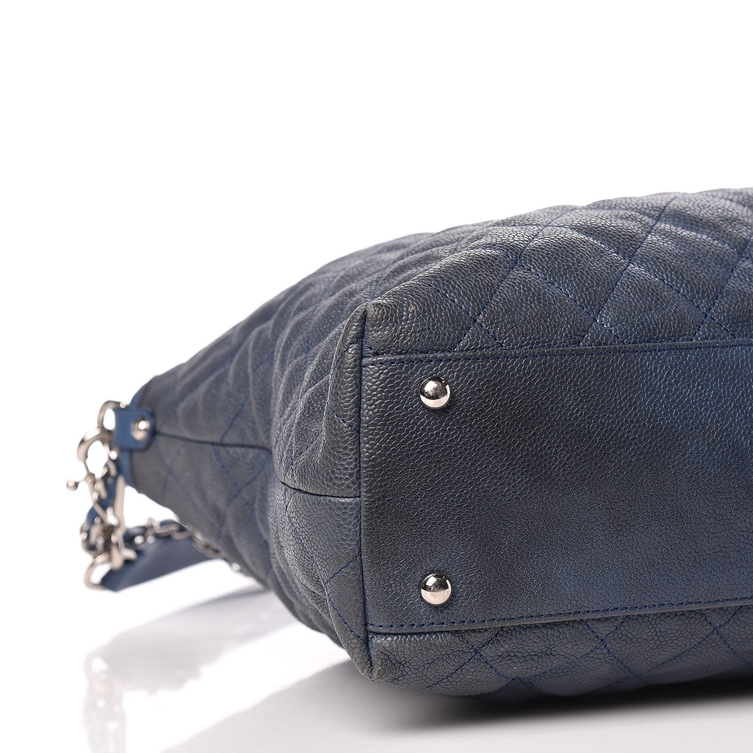 Chanel Caviar Quilted French Riviera Hobo Blue 8 of 17