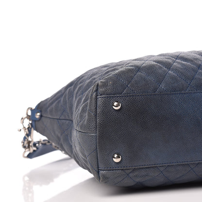 Chanel Caviar Quilted French Riviera Hobo Blue 8 of 17
