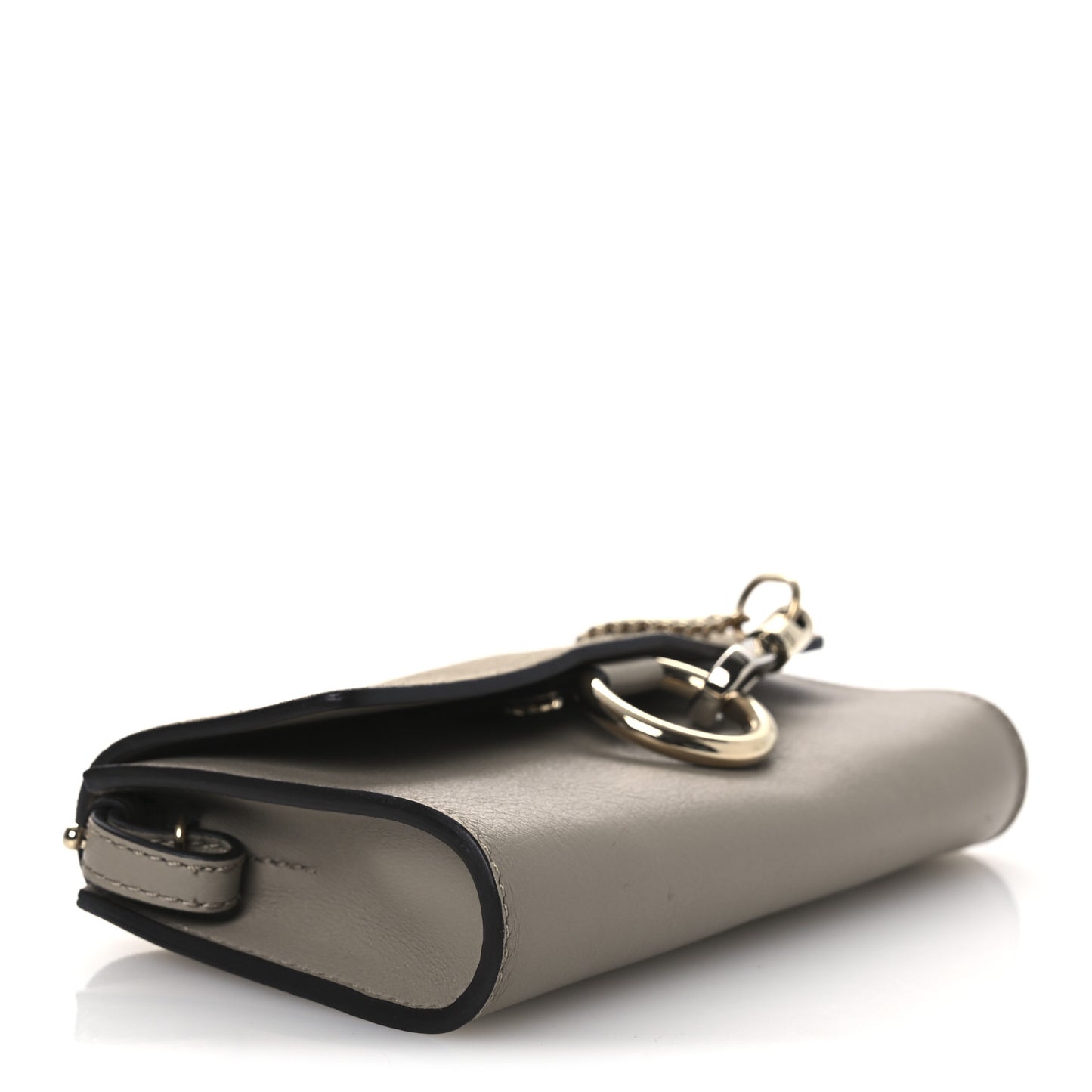 Suede Calfskin Mini Faye Shoulder Bag Motty Grey