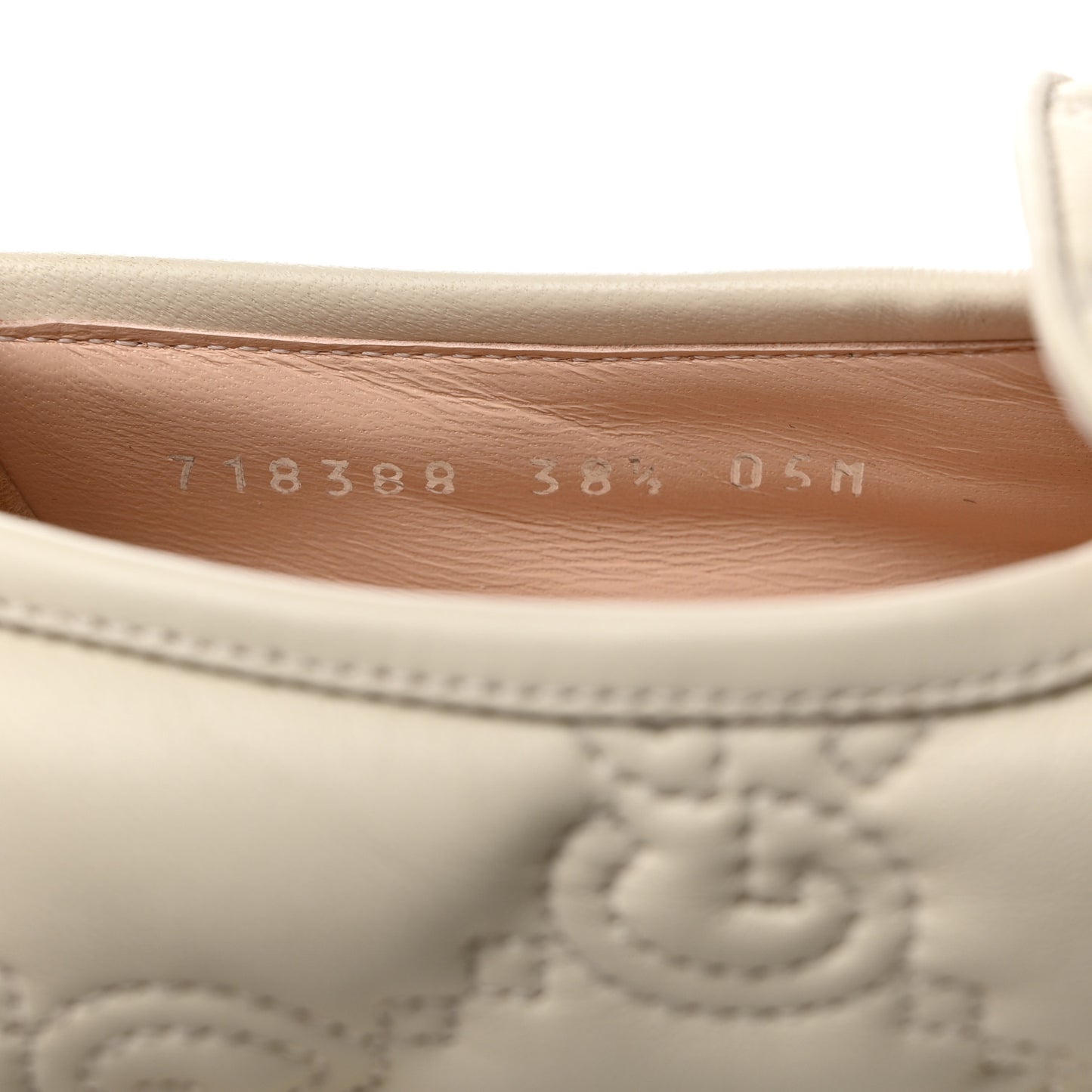Nappa Cordovan Lux GG Matelasse Buckled Platform Lug Sole 60mm Loafers 38.5 Milk White