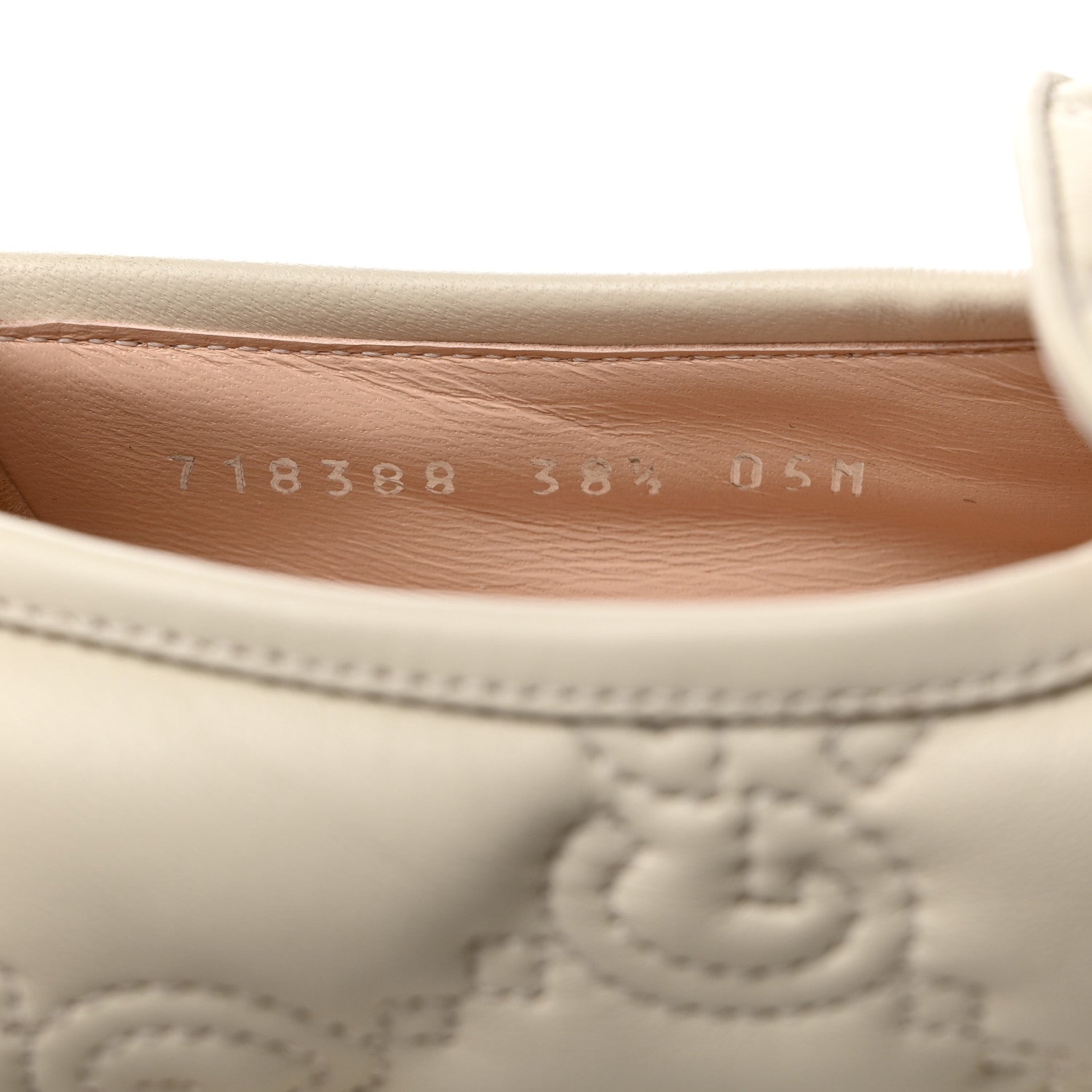 Gucci Nappa Cordovan Lux GG Matelasse Buckled Platform Lug Sole 60mm Loafers 38.5 Milk White 7 of 9