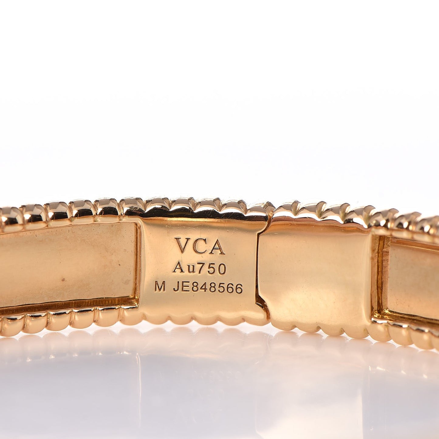 18K Yellow Gold Perlee Signature Bangle Bracelet M