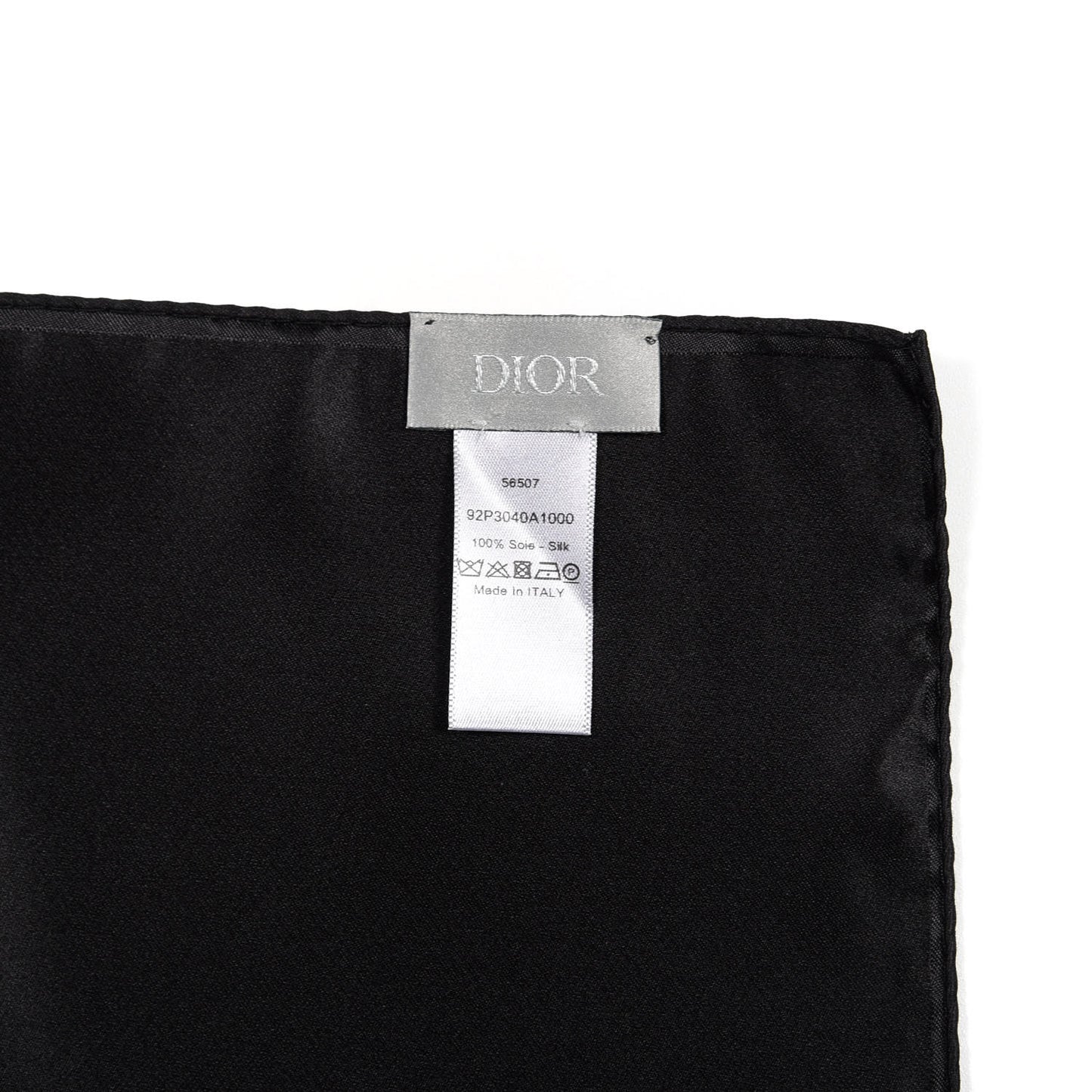 Silk Monogram Pocket Squares Set of 3 Black