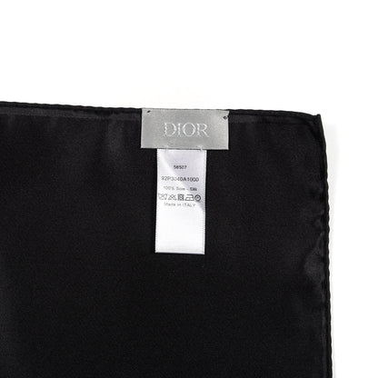 Christian Dior Silk Monogram Pocket Squares Set of 3 Black 7 of 7
