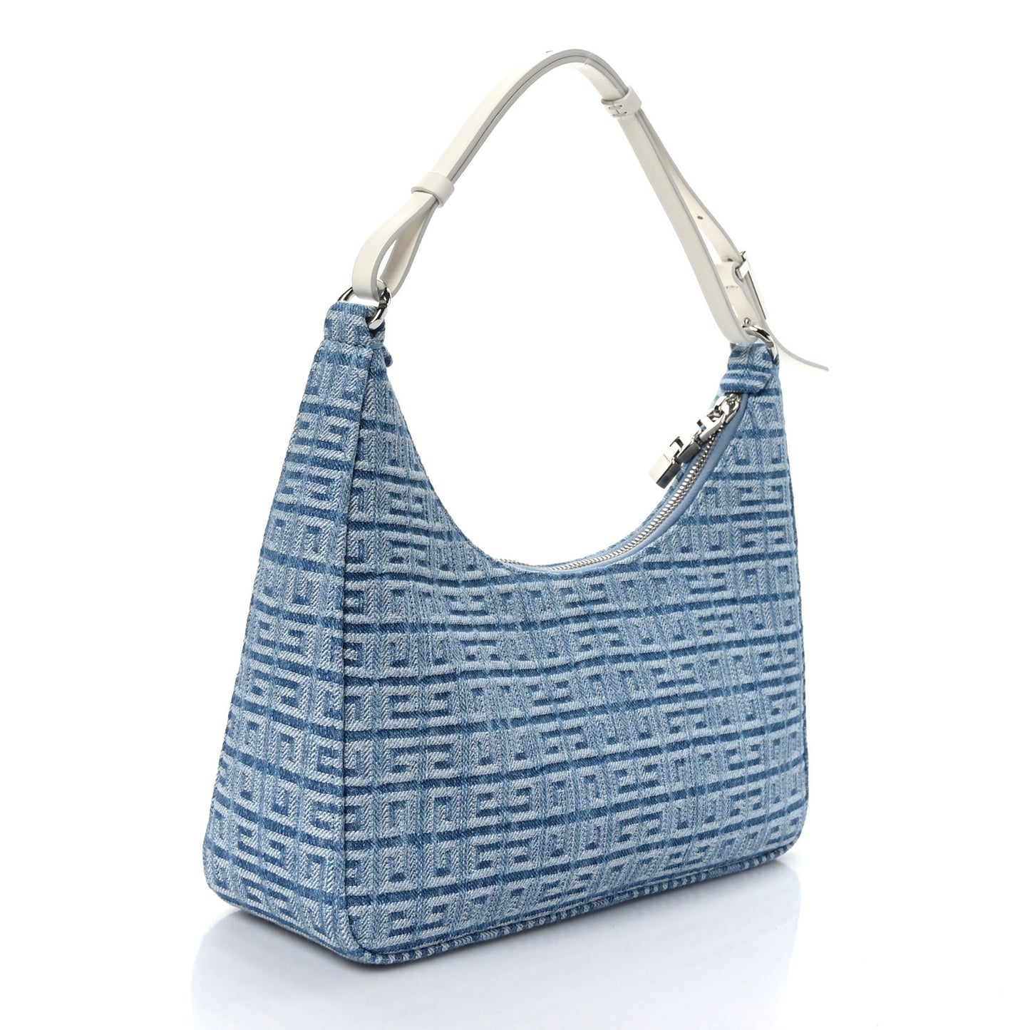 Denim 4G Logo Small Moon Cut Out Shoulder Bag Light Blue