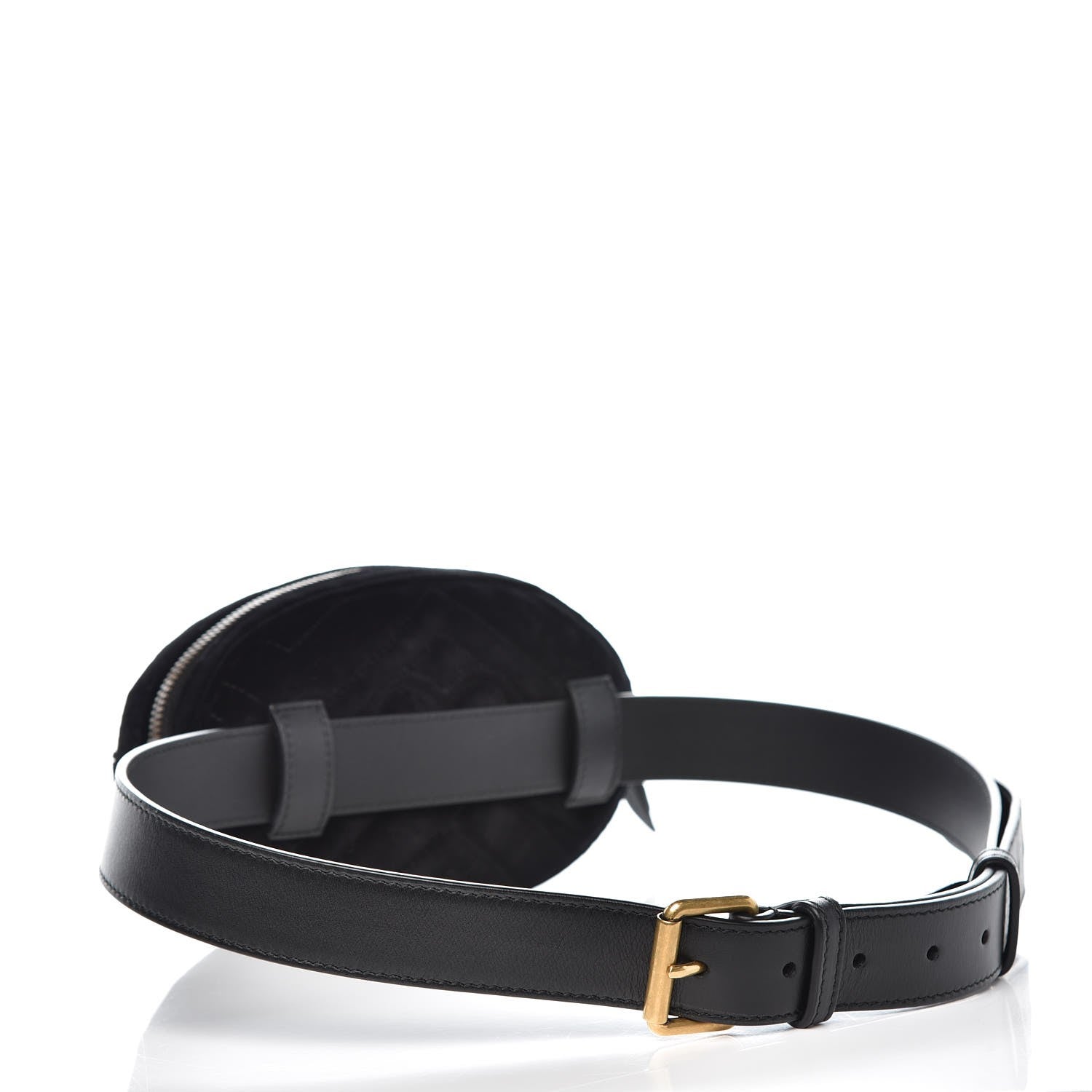 Gucci Velvet Matelasse GG Marmont Belt Bag 95 38 Black 3 of 9