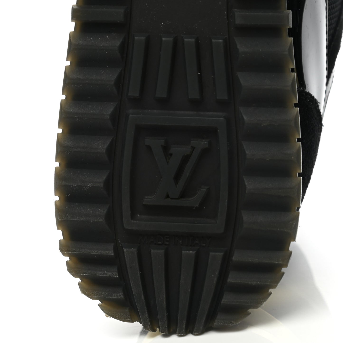 Suede Monogram Run Away Sneakers 41 Black