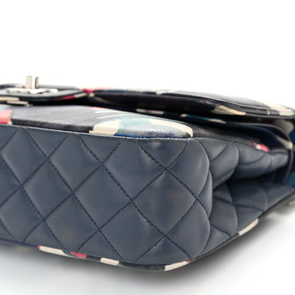 Chanel Lambskin Airline Printed Medium Double Flap Blue Multicolor 10 of 11