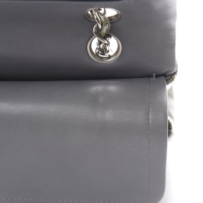 Chanel Patent Calfskin Quilted Medium Double Flap Grey 11 of 14