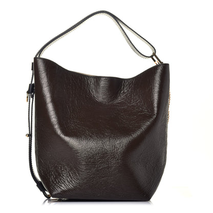 Givenchy Suede Crinkled Patent Deerskin Medium GV Bucket Bag Blue Grey 2 of 10
