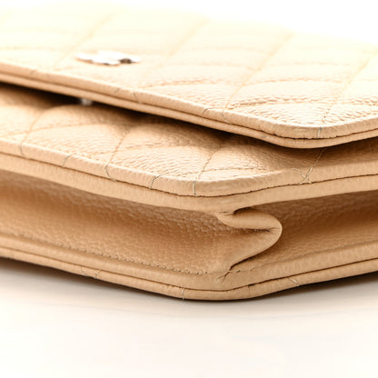 Chanel Caviar Quilted Wallet On Chain WOC Beige 11 of 15