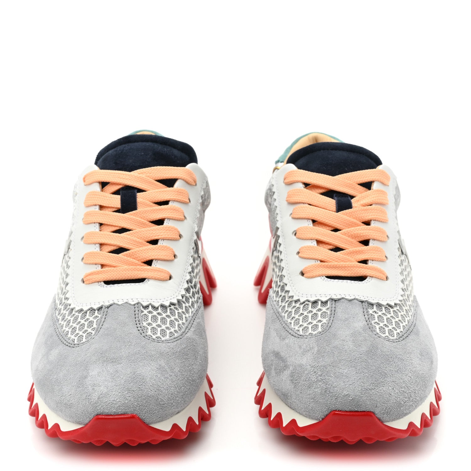 Christian Louboutin Suede Calfskin Mesh Loubishark Sneakers 40 Version Multicolor 2 of 10