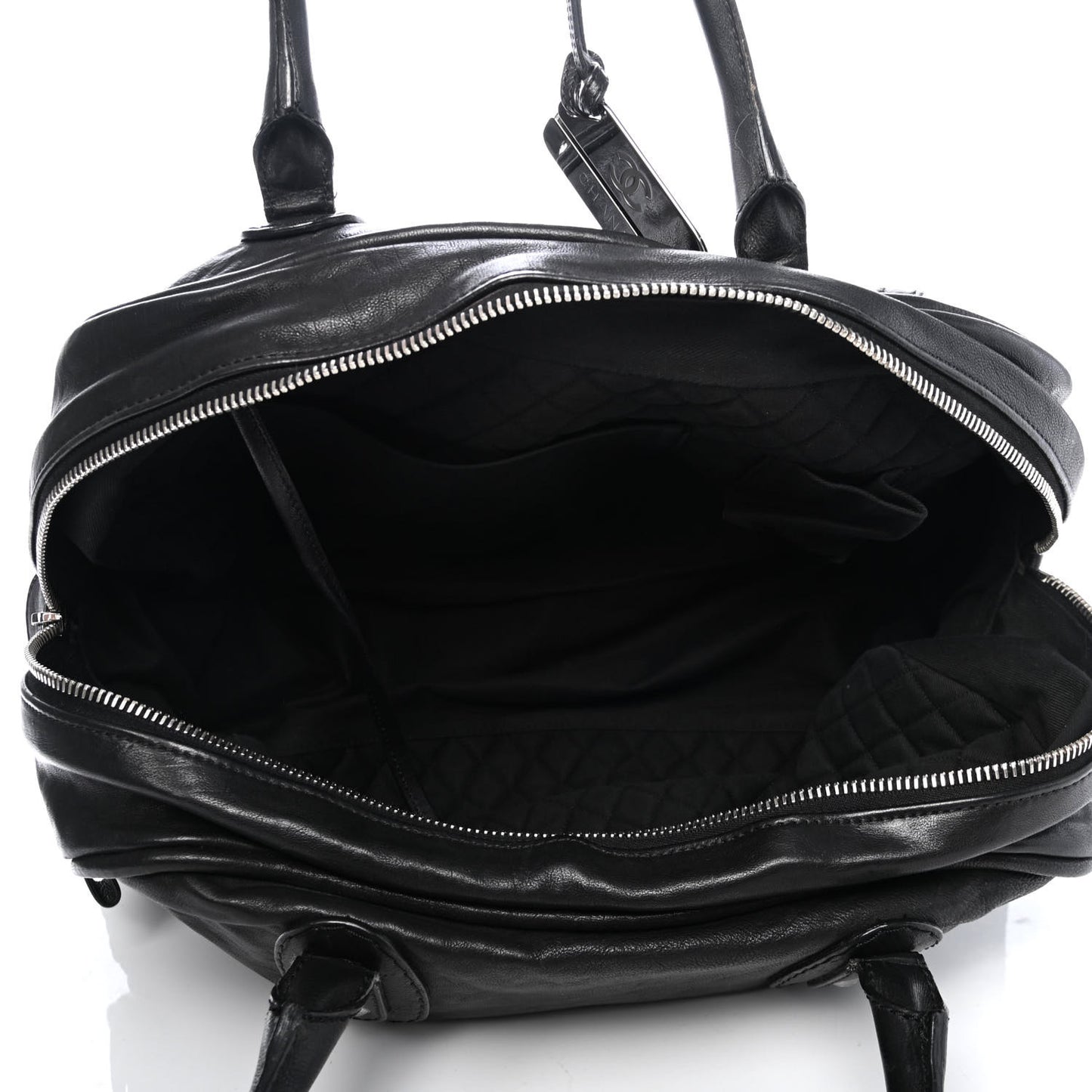 Calfskin Large Bowler Black
