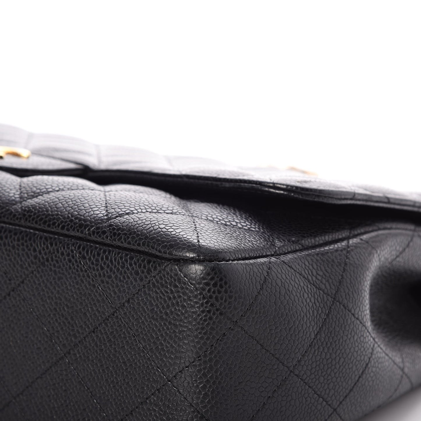 Caviar Quilted Jumbo Single Flap Black