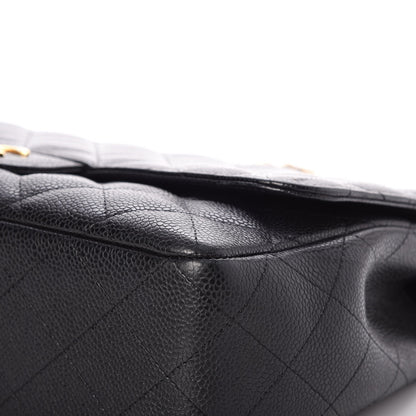 Chanel Caviar Quilted Jumbo Single Flap Black 12 of 15