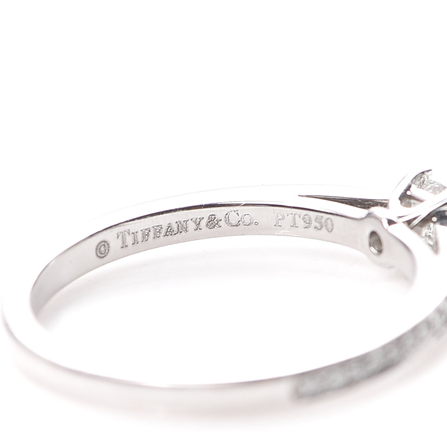 Tiffany Platinum Diamond .23ct Grace Engagement Ring 49 4.75 4 of 5