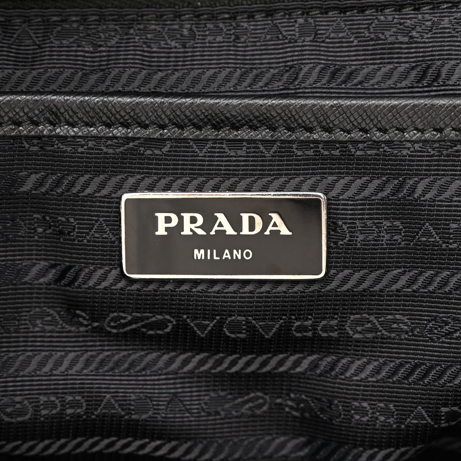 Prada Nylon New Vela Studded Backpack Black Green 6 of 12