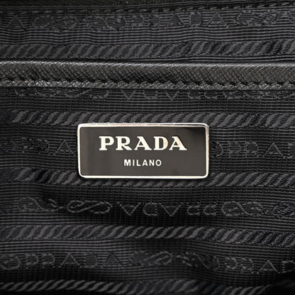 Prada Nylon New Vela Studded Backpack Black Green 6 of 12