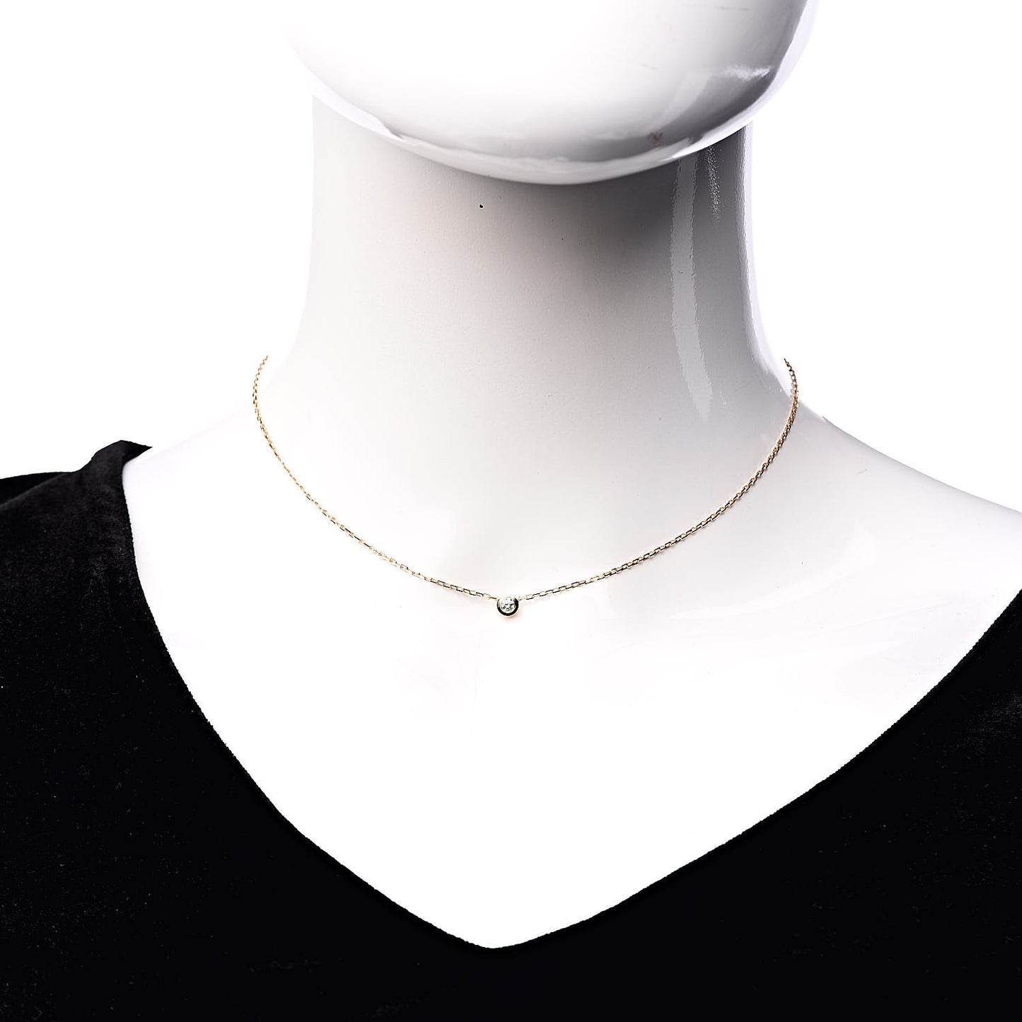 18K Pink Gold Diamond SM D'Amour Pendant Necklace