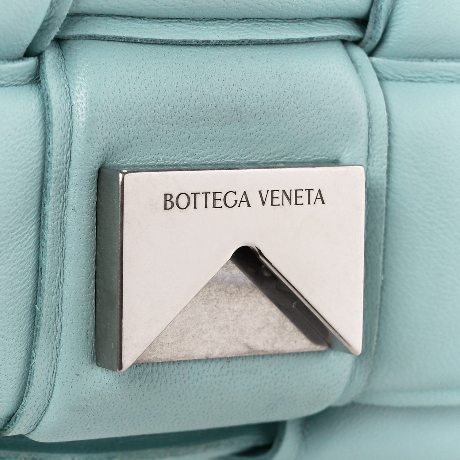 Bottega Veneta Lambskin Maxi Intreccio Padded Chain Cassette Crossbody Bag Spearmint 9 of 12
