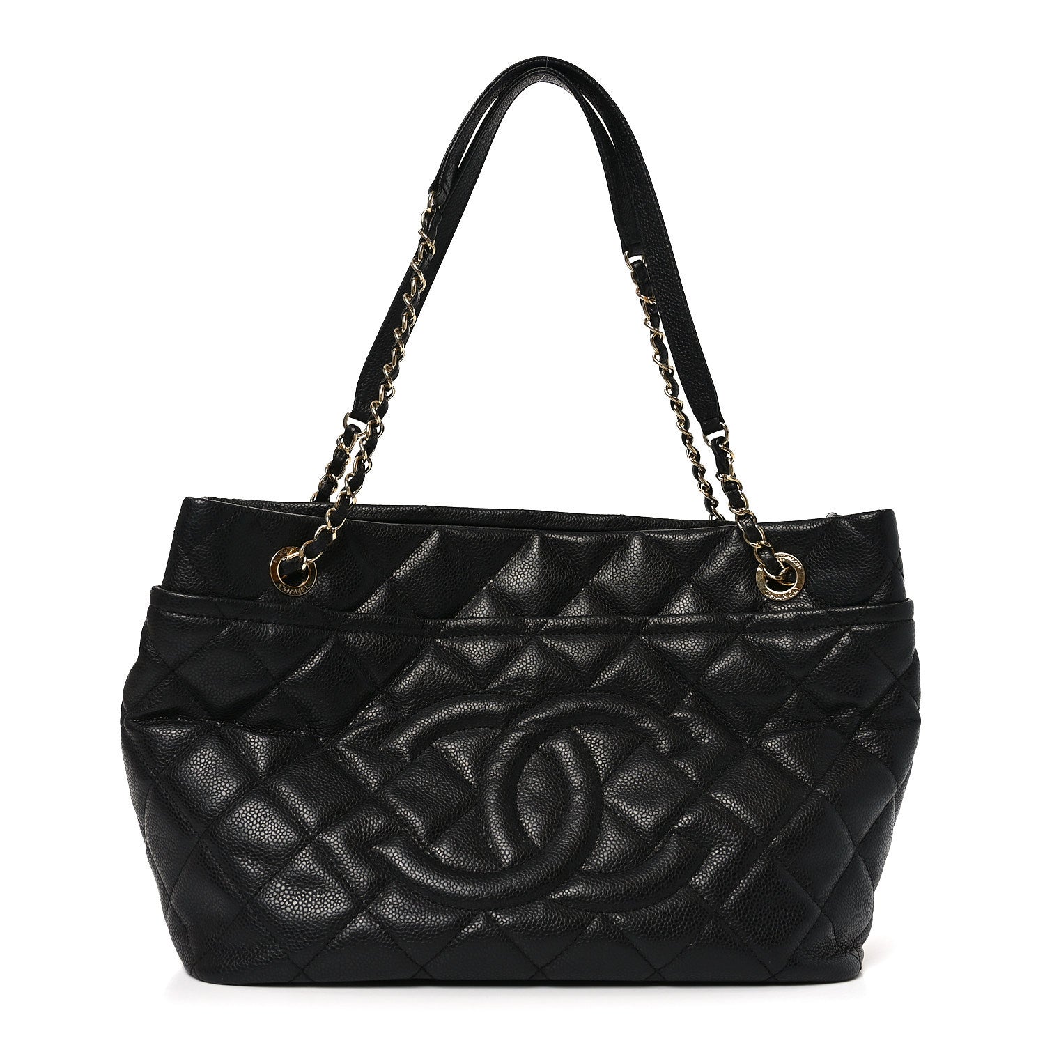 Chanel Caviar Quilted CC Timeless Soft Tote Black 1 of 9