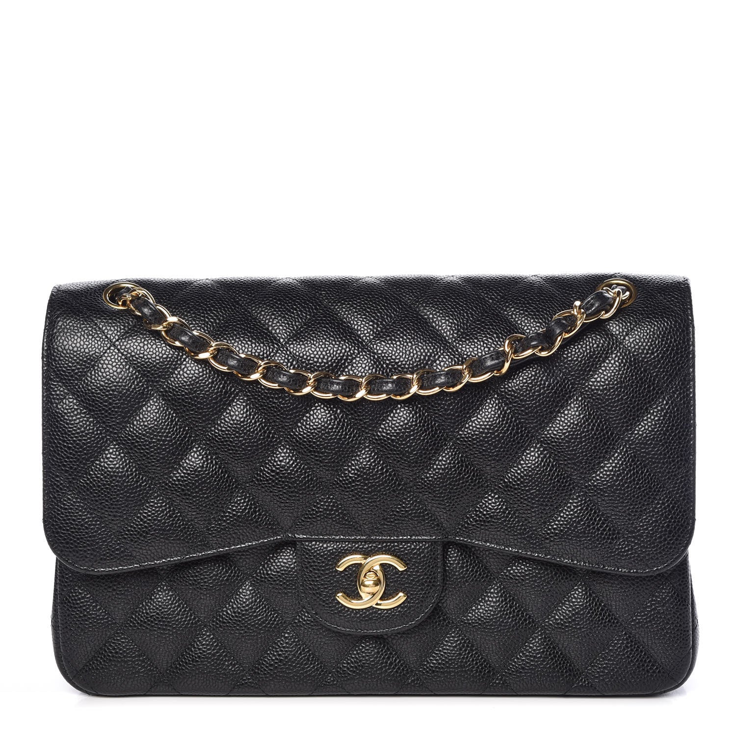 Chanel Caviar Quilted Jumbo Double Flap Black 1 of 10