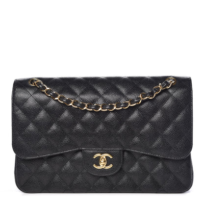 Chanel Caviar Quilted Jumbo Double Flap Black 1 of 10