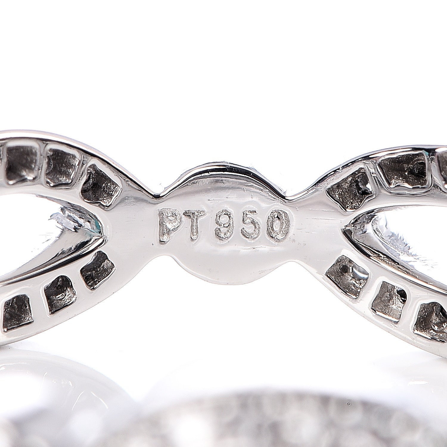 Tiffany Platinum Diamond Open Jazz Eternity Band Ring 55 7.25 5 of 6