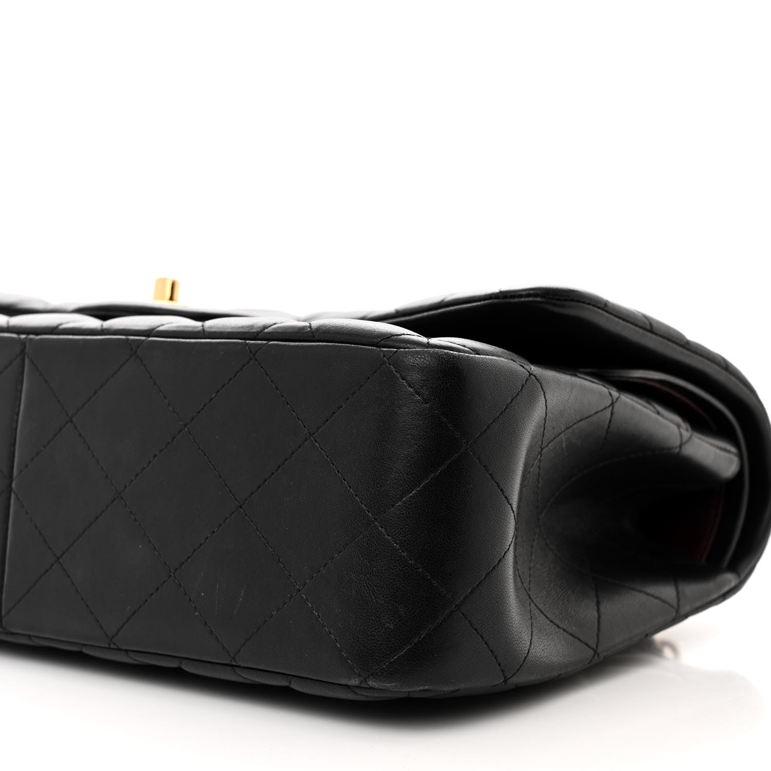 Chanel Lambskin Quilted Jumbo Double Flap Black 18 of 31