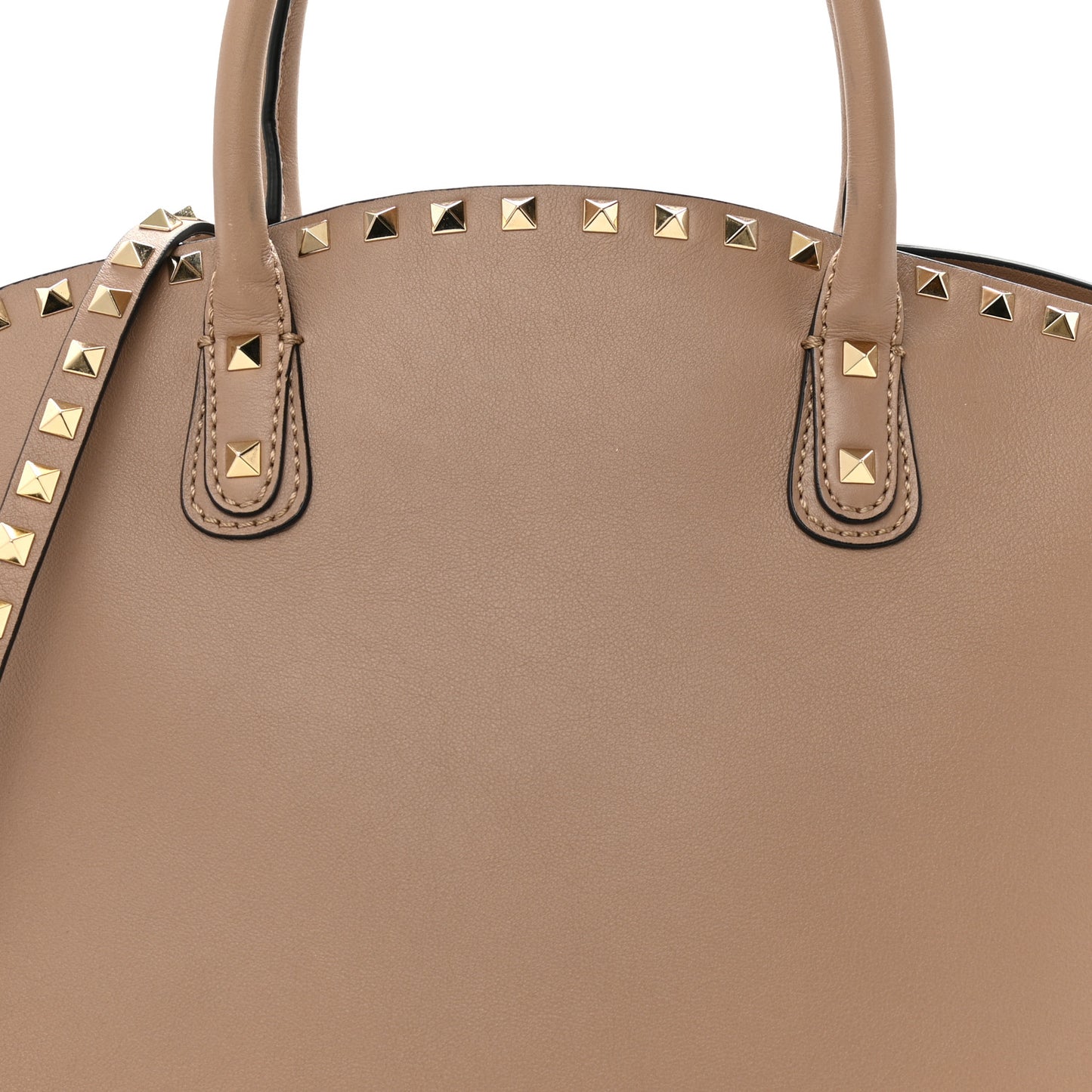 Vitello Rockstud Dome Shopper Alpaca