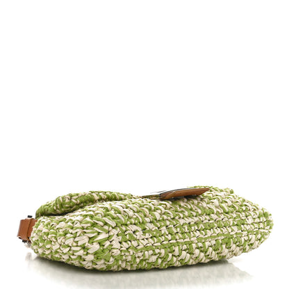Fendi Woven Straw Baguette Green 4 of 9