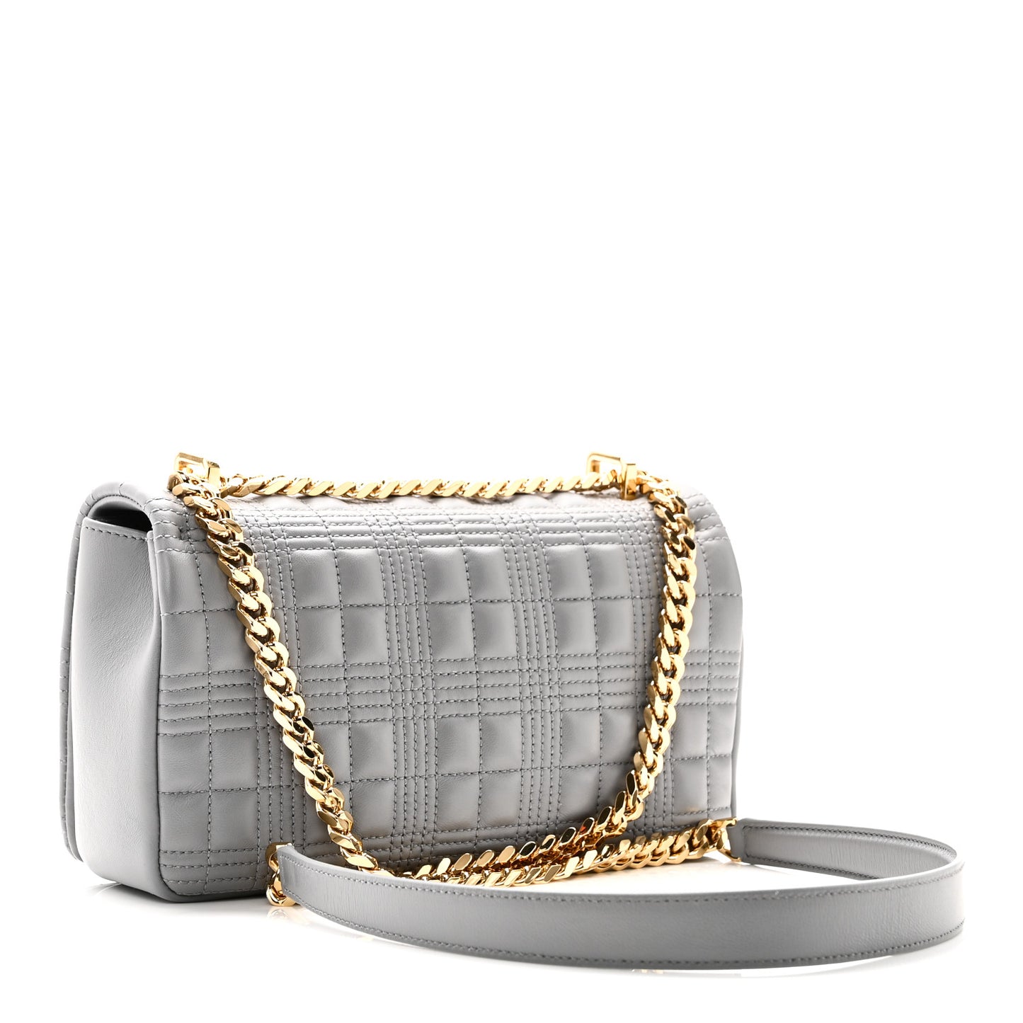 Lambskin Quilted Small Lola Bag Grey