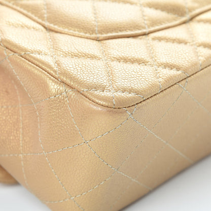 Chanel Pearly Caviar Quilted Jumbo Double Flap Gold 12 of 18