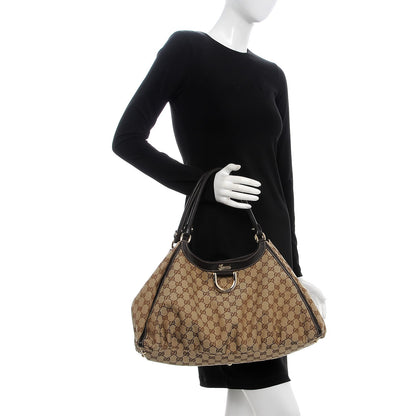 Gucci Monogram Large D Gold Hobo Dark Brown 2 of 11