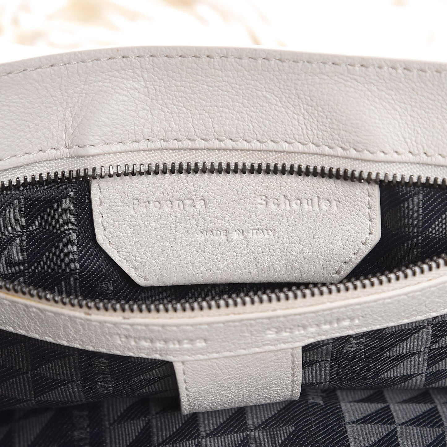Lambskin Fringe Medium PS1 Satchel White