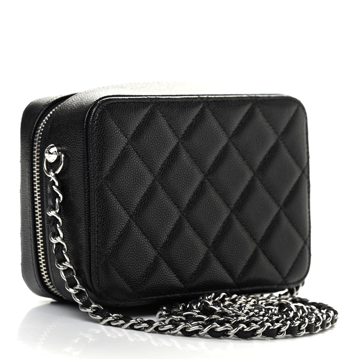 Caviar Quilted Camera Bag Black