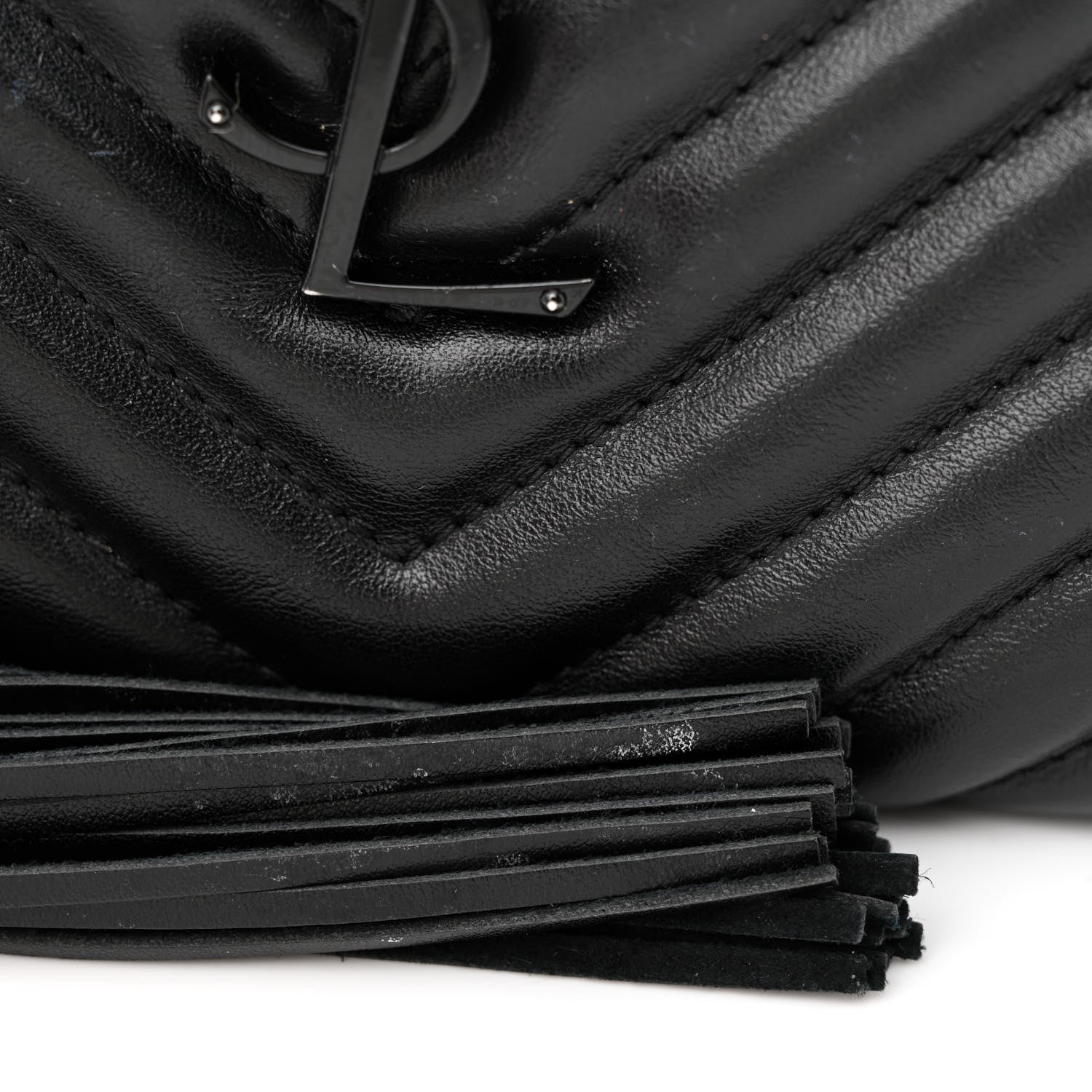 Saint Laurent Calfskin Matelasse Monogram Monochrome Lou Camera Bag Black 18 of 18