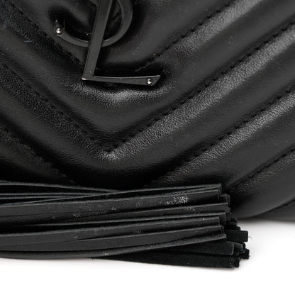 Saint Laurent Calfskin Matelasse Monogram Monochrome Lou Camera Bag Black 18 of 18