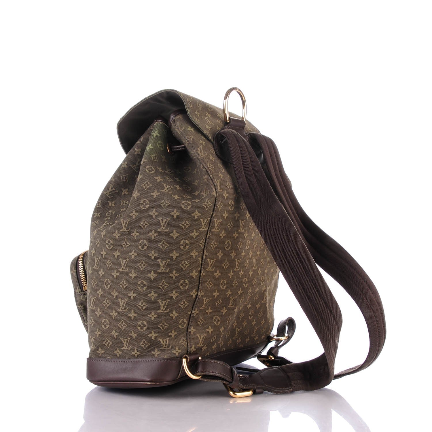 Louis Vuitton Mini Monogram Montsouris GM Backpack Kaki 3 of 8