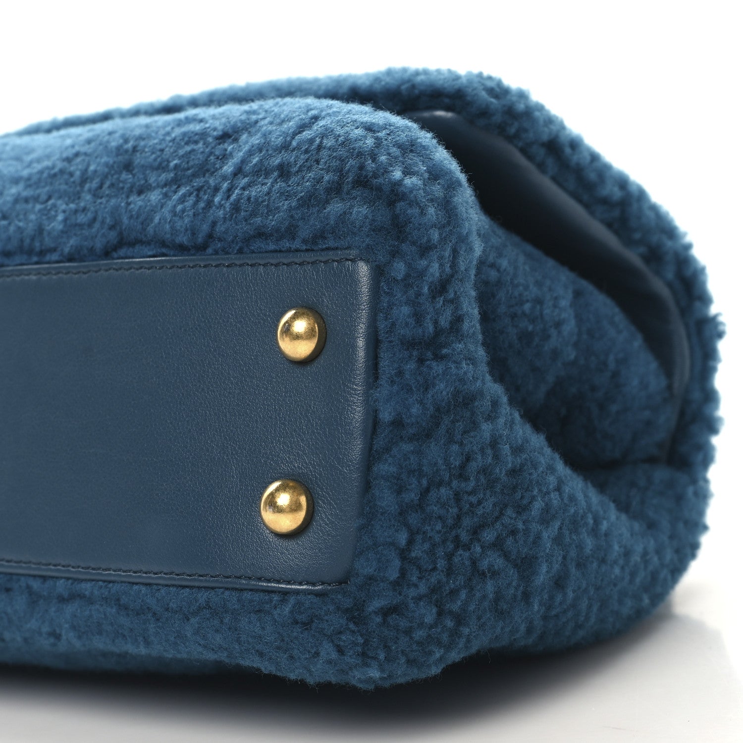 Chanel Shearling Lambskin Small Coco Handle Flap Blue 10 of 11
